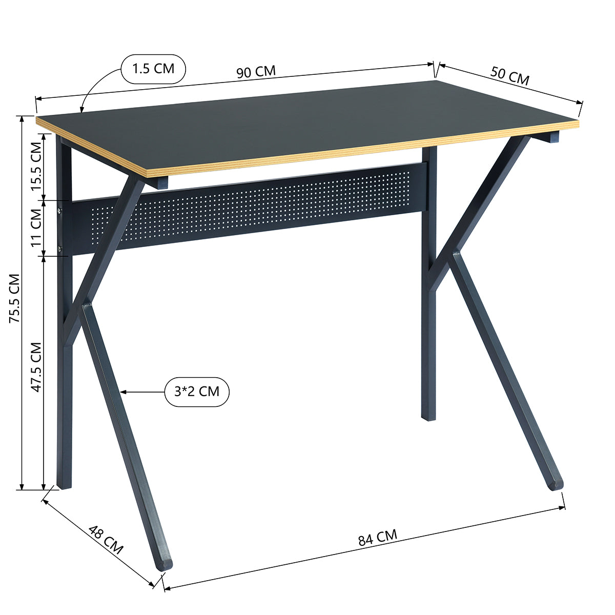 K-Shaped Computer Office Desk Klunter