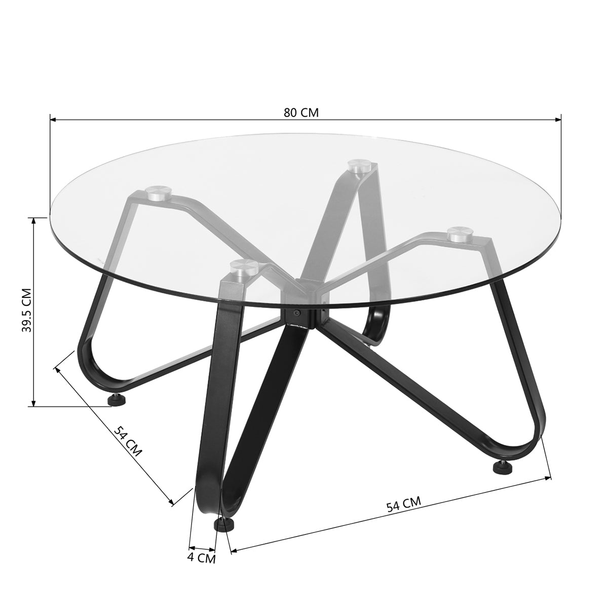 Glass Round Coffee Table Modern Center Table Konya