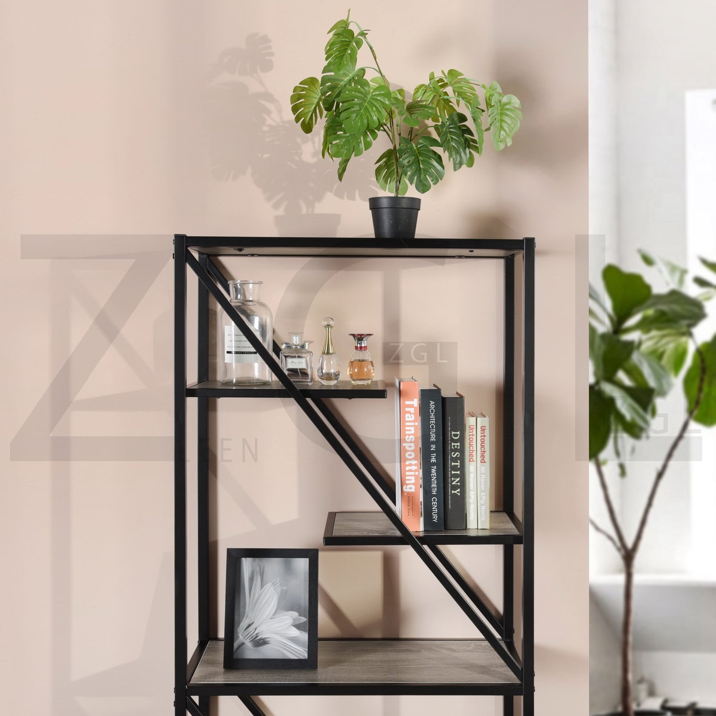 Bookcase 5 Shelves Bookshelf Storage Organizer Kornetka