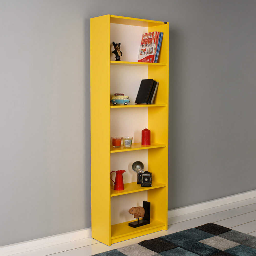 Bookcase W/ Five Section Yellow KTP