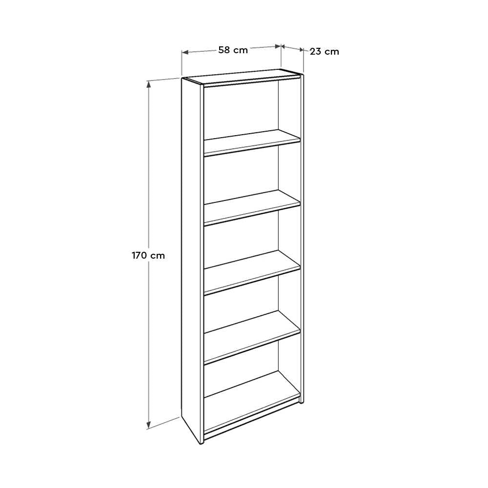 Bookcase W/ Five Section Yellow KTP