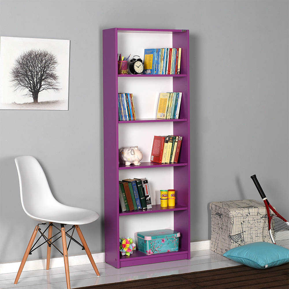 Bookcase W/ Five Section Purple KTP