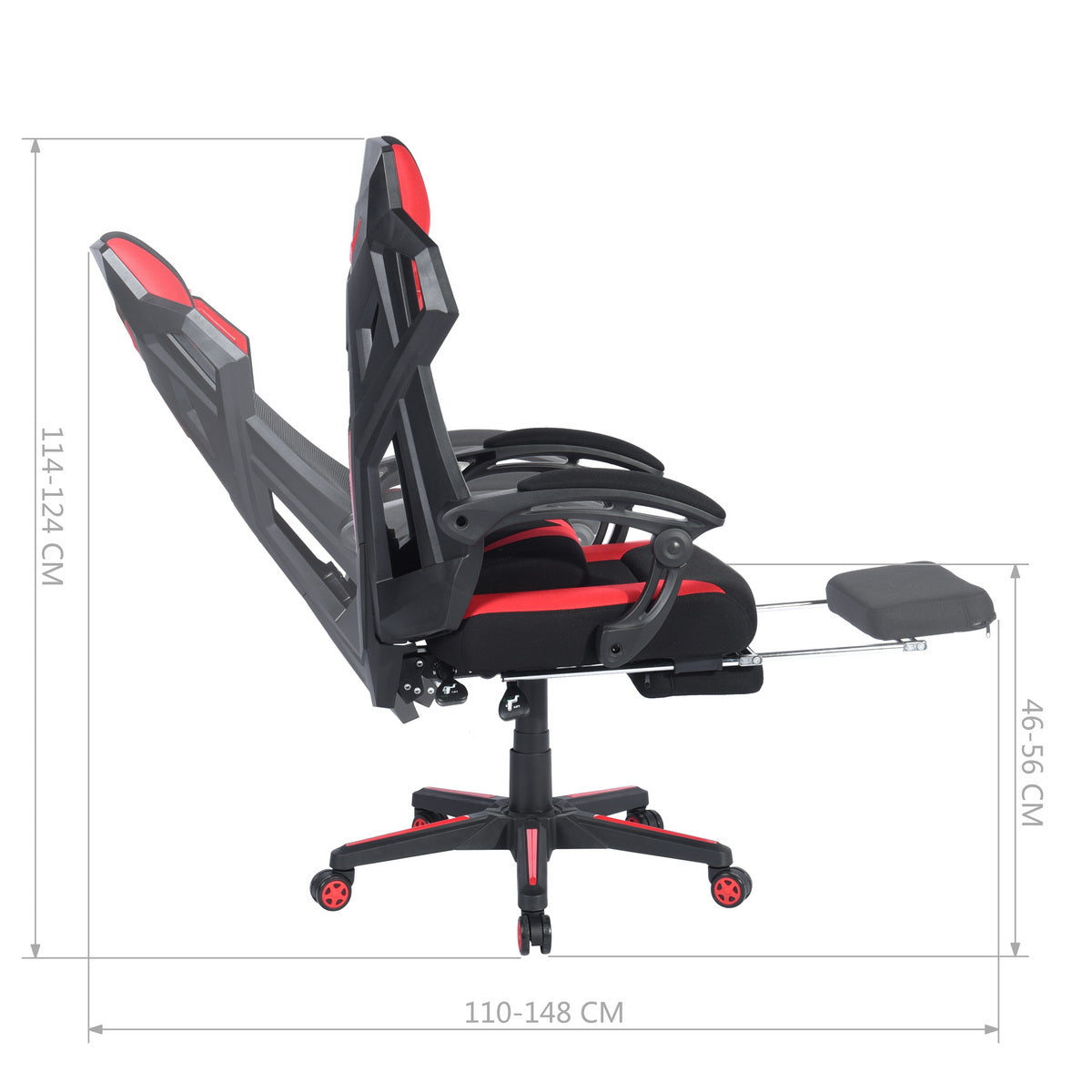 Gaming Chair Mesh Racing Office Chair Recliner Swivel Rocker with Headrest and Lumbar Pillow Landuci