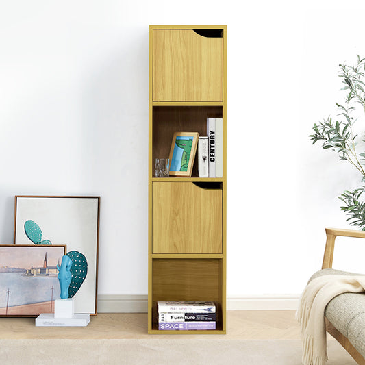 Bookcase with 2 Shelves and 2 Doors Bookshelf Storage Lata