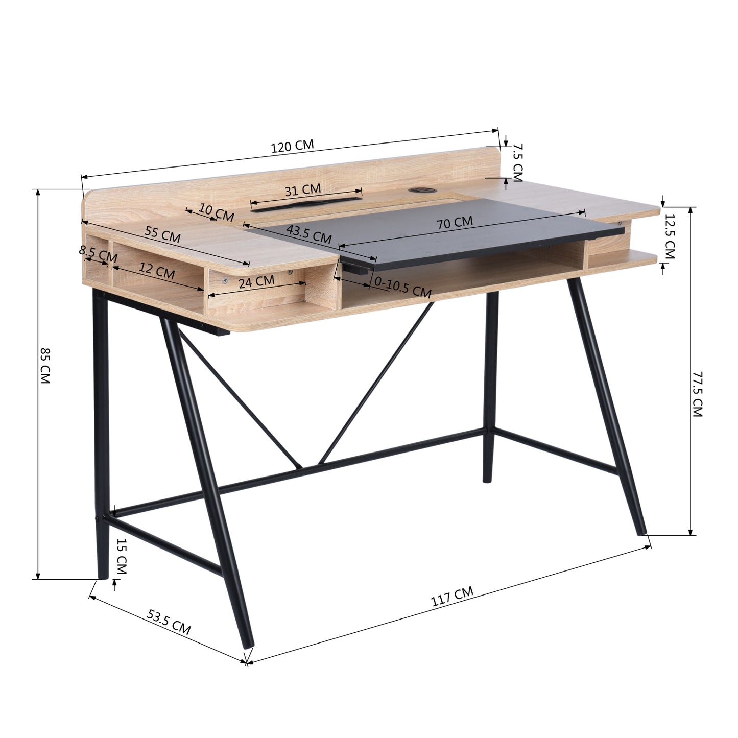 Computer Desk Writing Office Table Leff