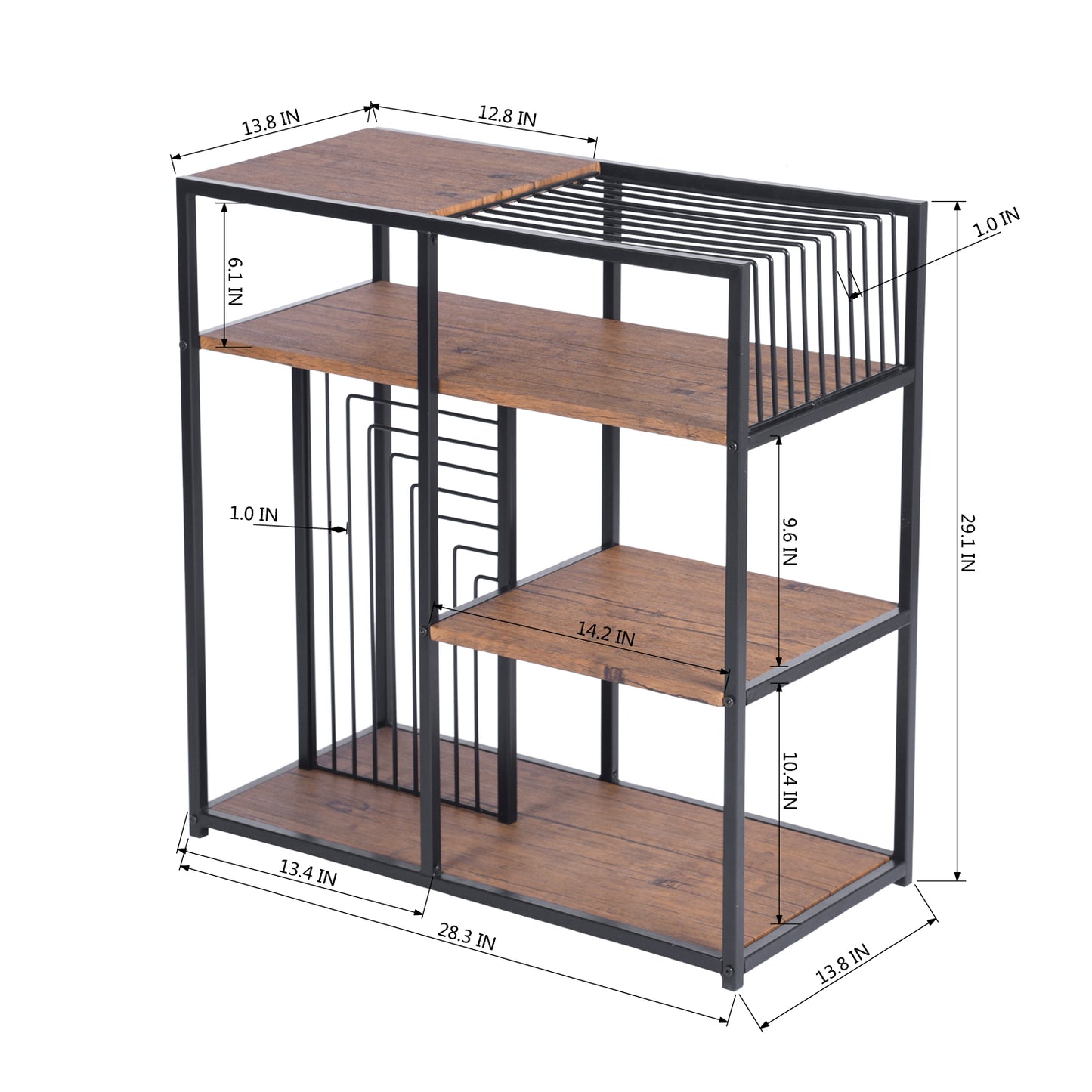 Bookcase 3 Shelves Bookshelf Storage Organizer Line