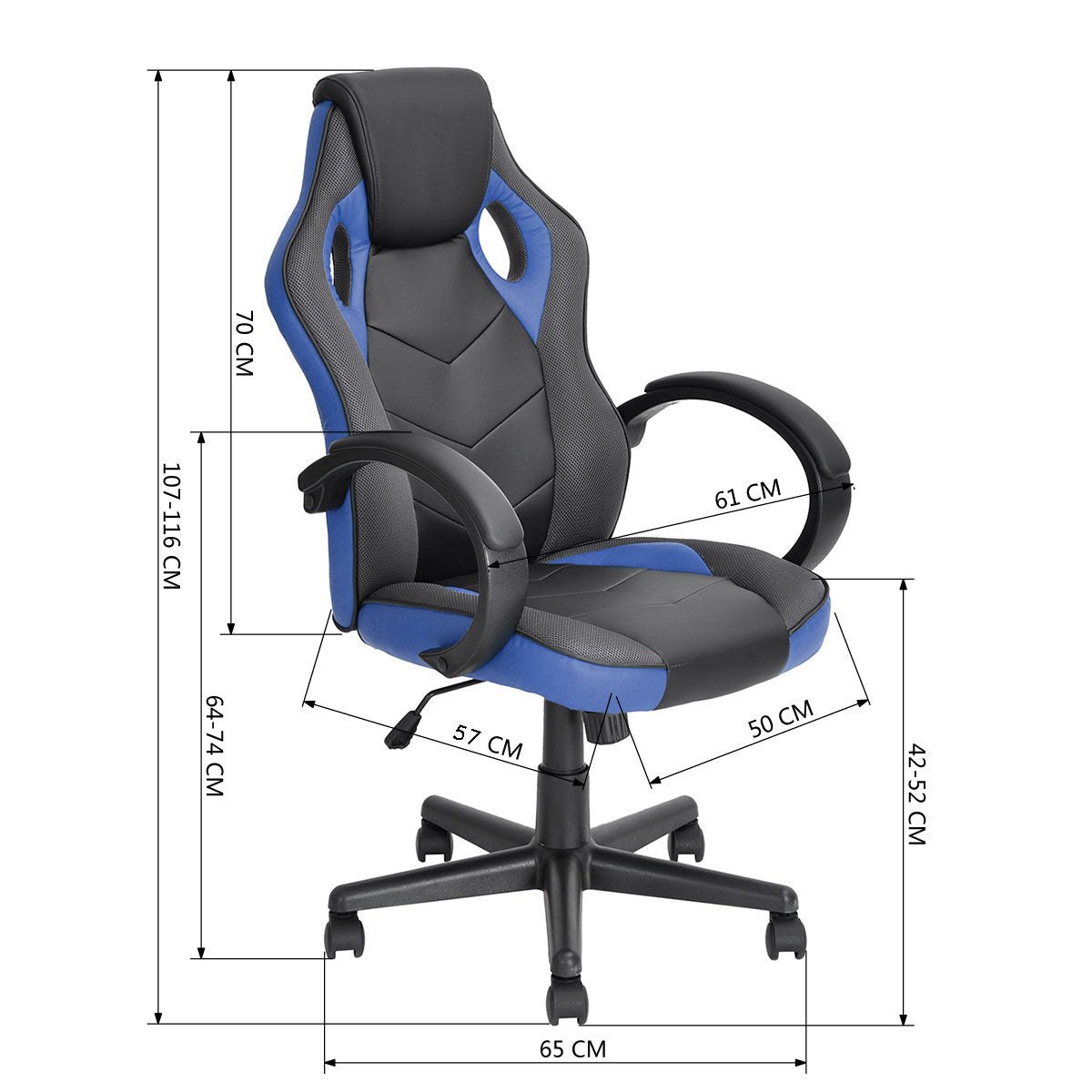 Gaming Chair Racing Office Chair Seat Height Adjustment Linton