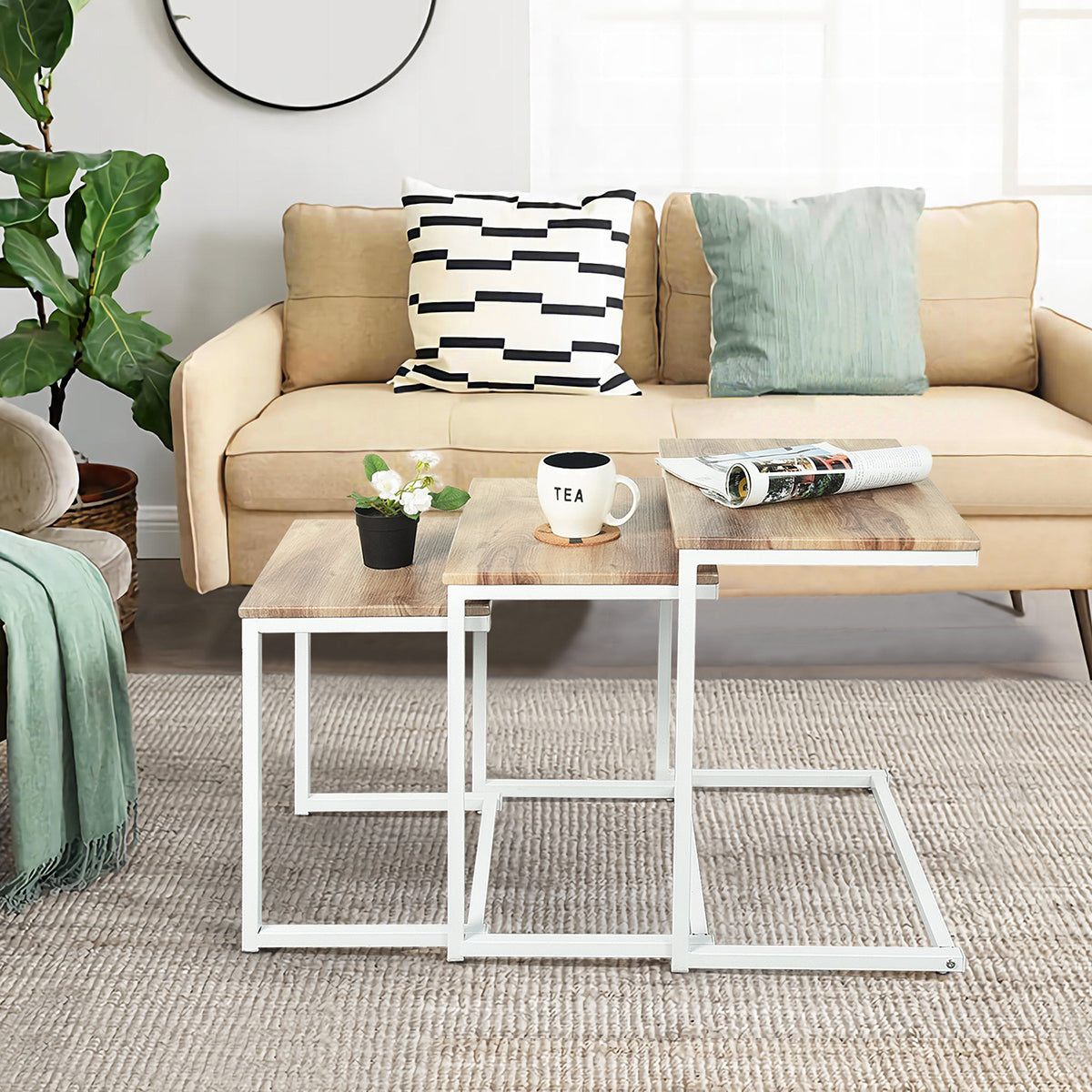 Set of 3 Nesting End Coffee Table Maximo