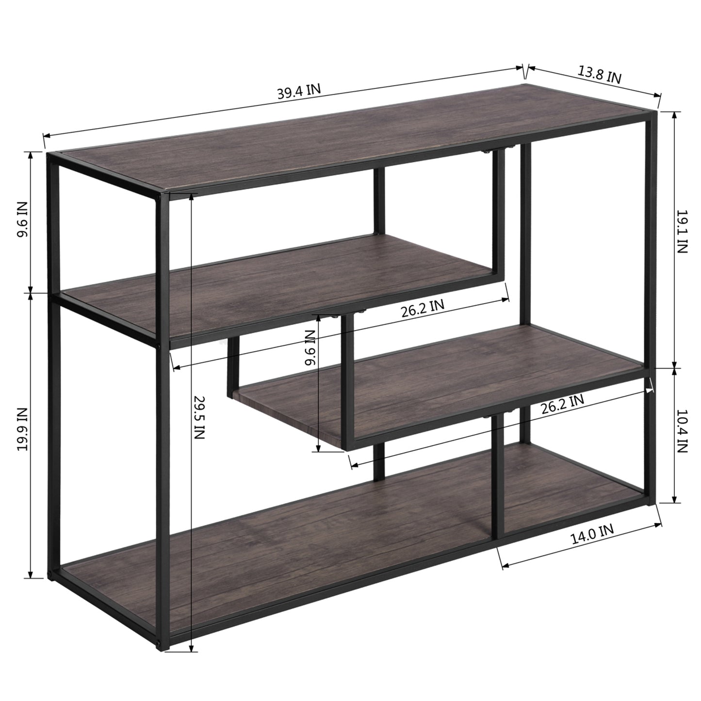 Bookcase 3 Shelves Bookshelf Storage Organizer Metacritic