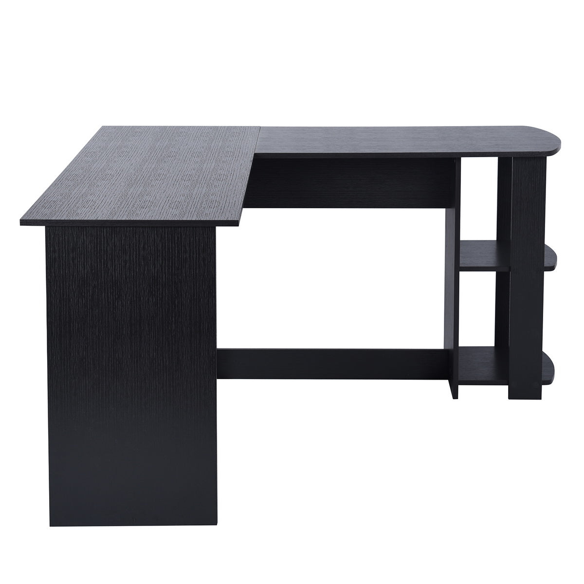 L-Shaped Computer Office Desk with with Storage Shelves Nuno