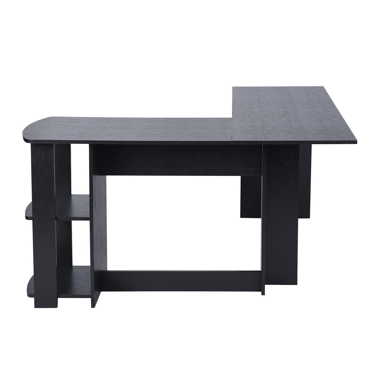 L-Shaped Computer Office Desk with with Storage Shelves Nuno