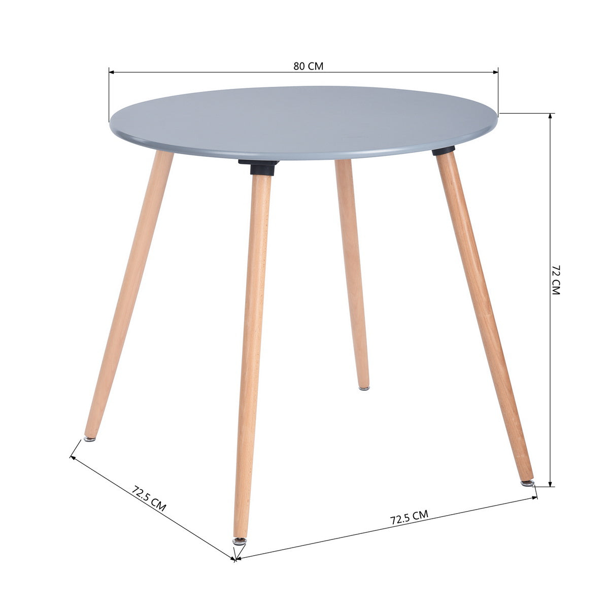 Modern Wooden Dining Table Round Rookie