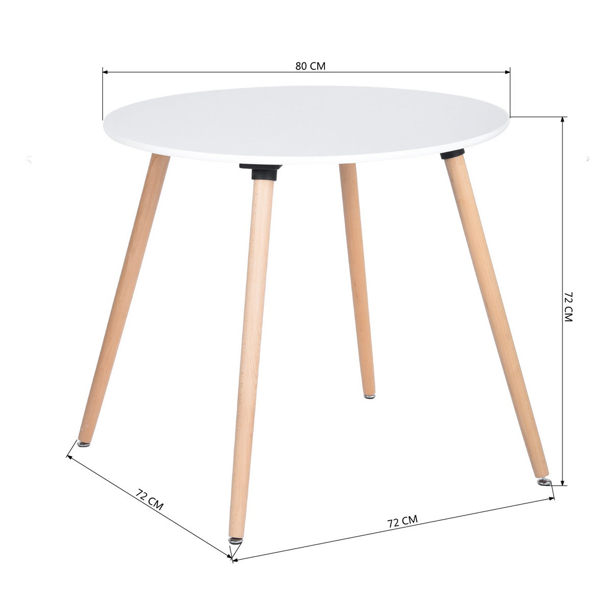 Modern Wooden Dining Table Round Rookie