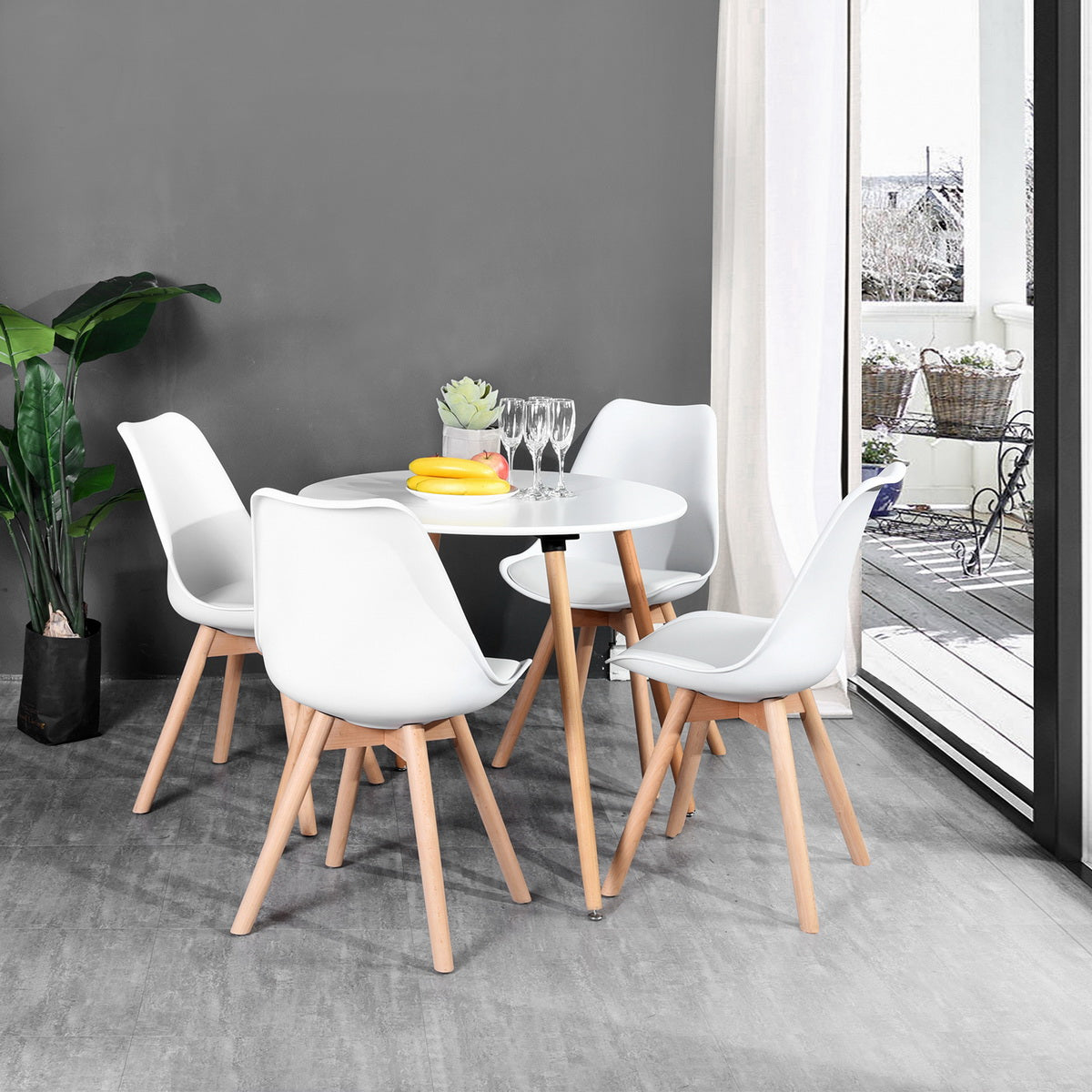 Modern Wooden Dining Table Round Rookie