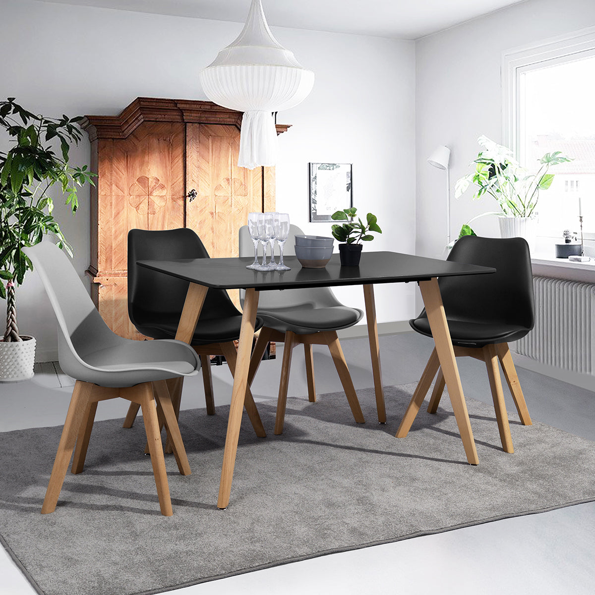 Modern Wooden Dining Table Rectangular Rookie