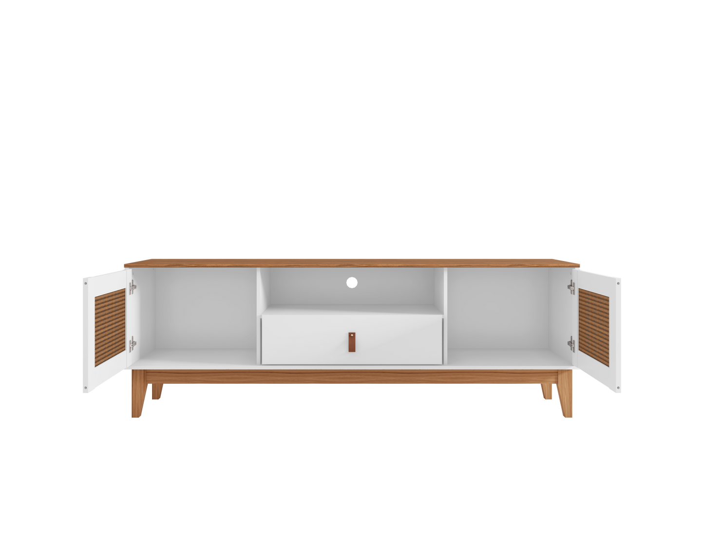 TV Stand Esmeralda 60" White/Noce