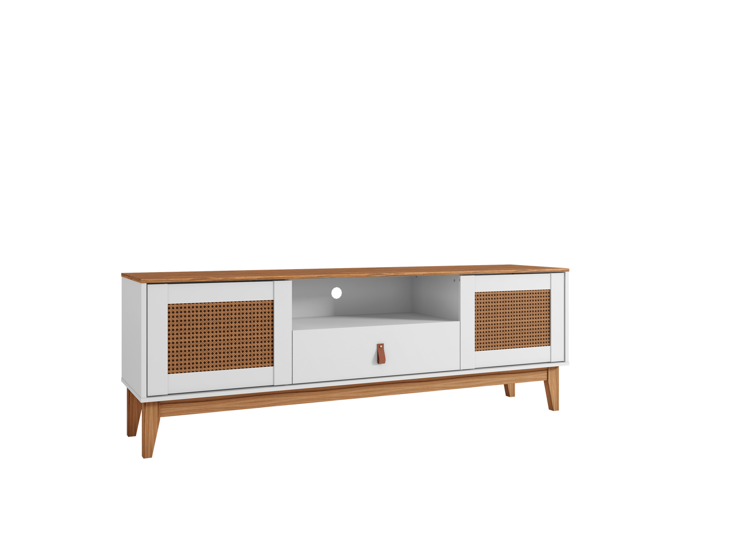 TV Stand Esmeralda 60" White/Noce