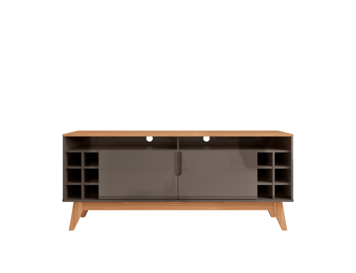 TV Stand Wine 1,6M Pearl Grey/Noce