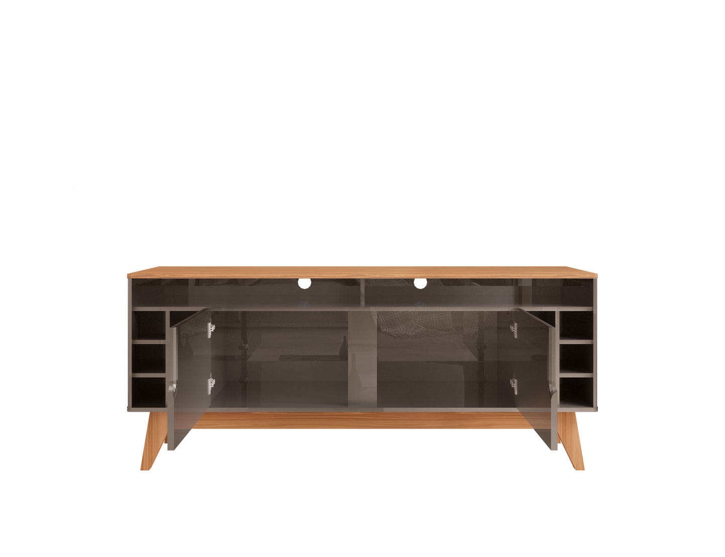 TV Stand Wine 1,6M Pearl Grey/Noce