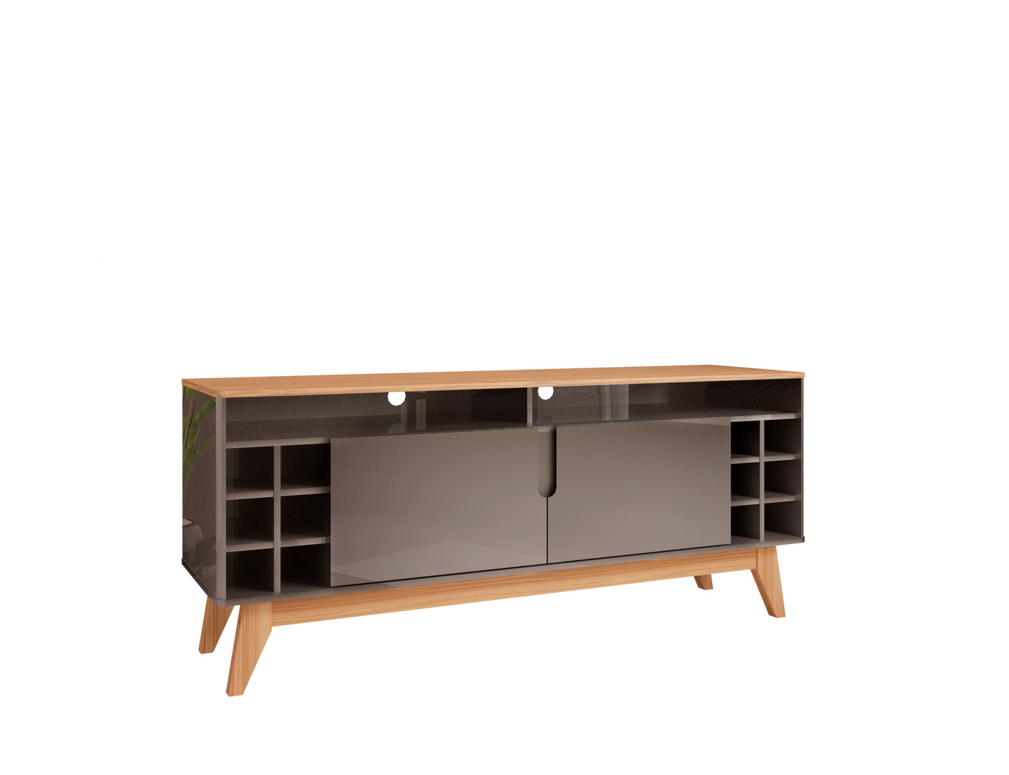 TV Stand Wine 1,6M Pearl Grey/Noce