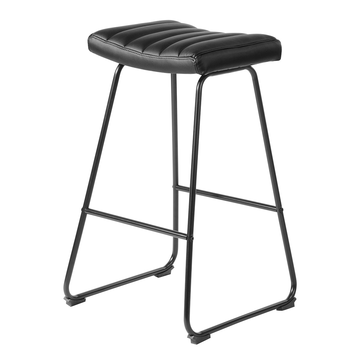 Barstools PU Upholstered Backless Bar Stools Saddlebar