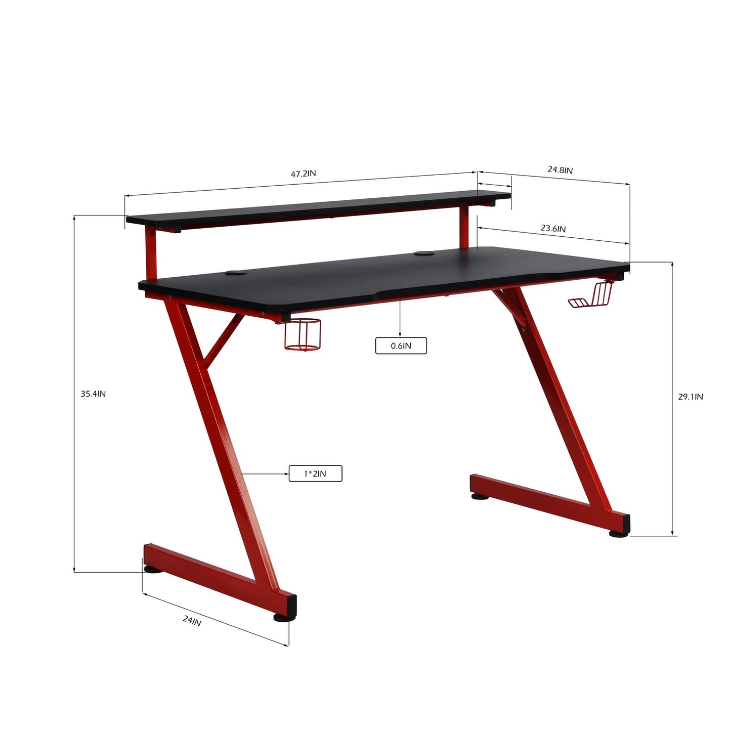 Gaming Desk Z Shaped Computer Desk Office Workstation Schulz