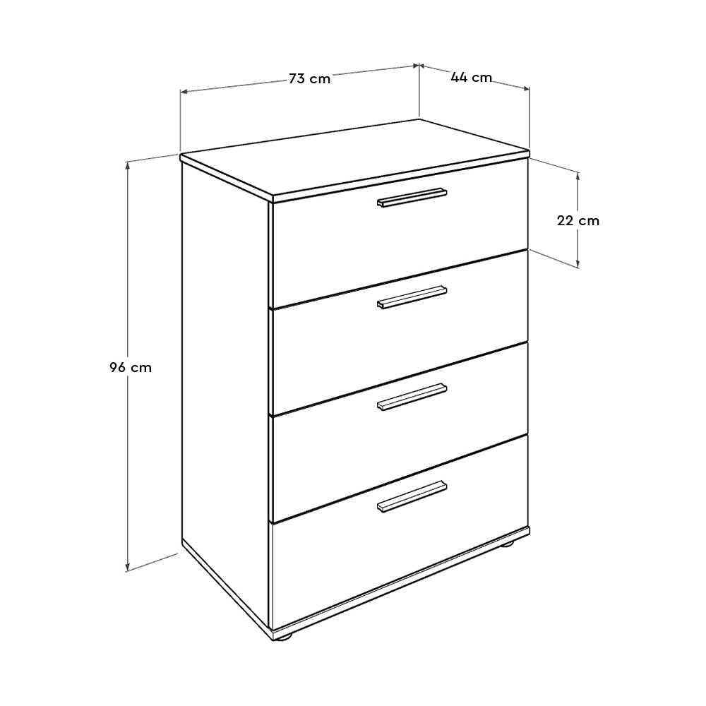 Newline Drawer Chest W/ Four Drawers Sonoma SFN