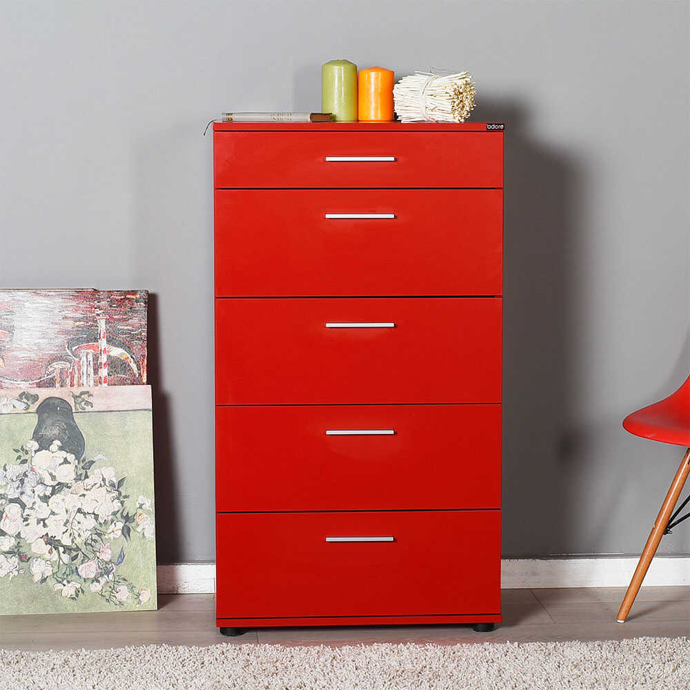 Newline Drawer Chest W/ Five Drawers Red SFN