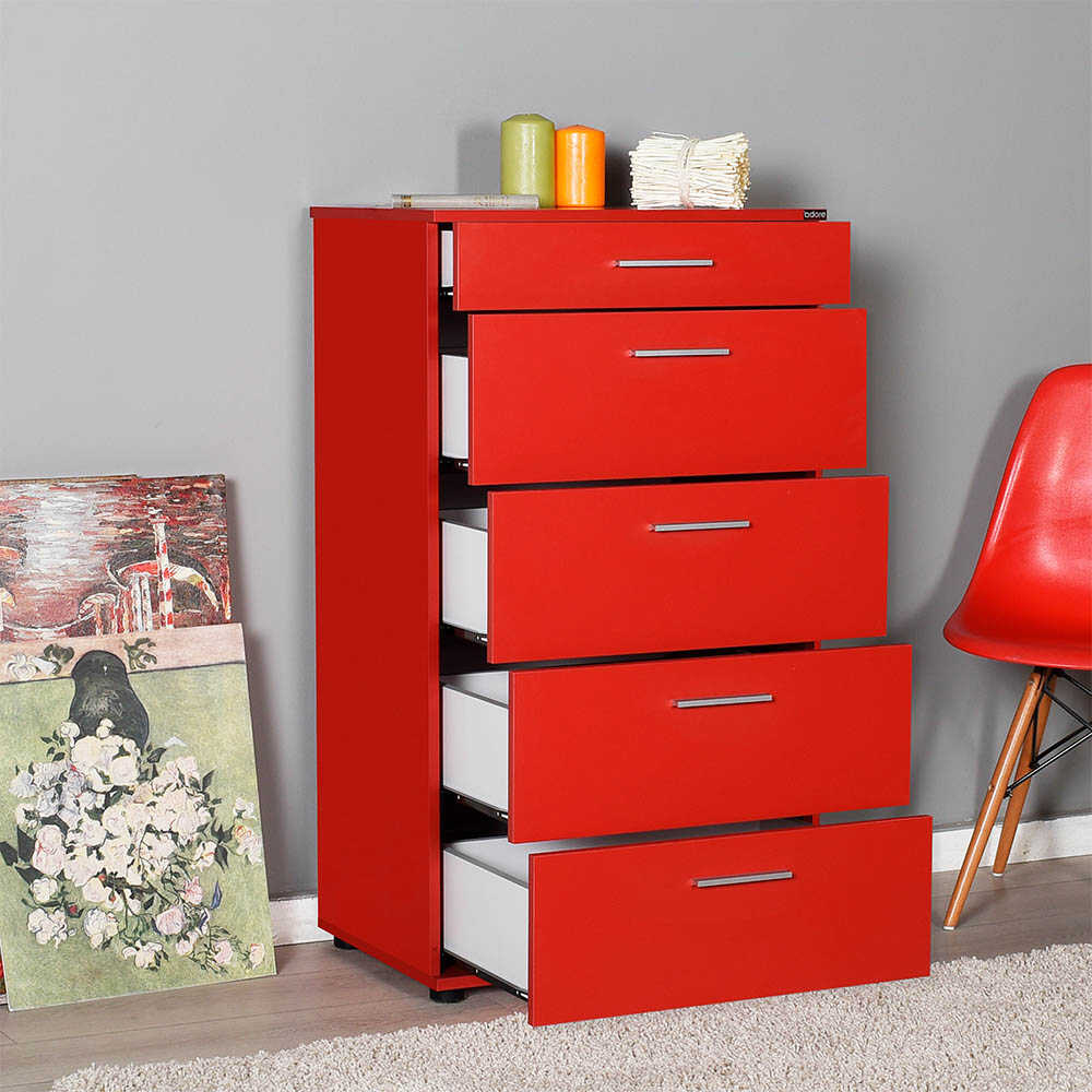 Newline Drawer Chest W/ Five Drawers Red SFN