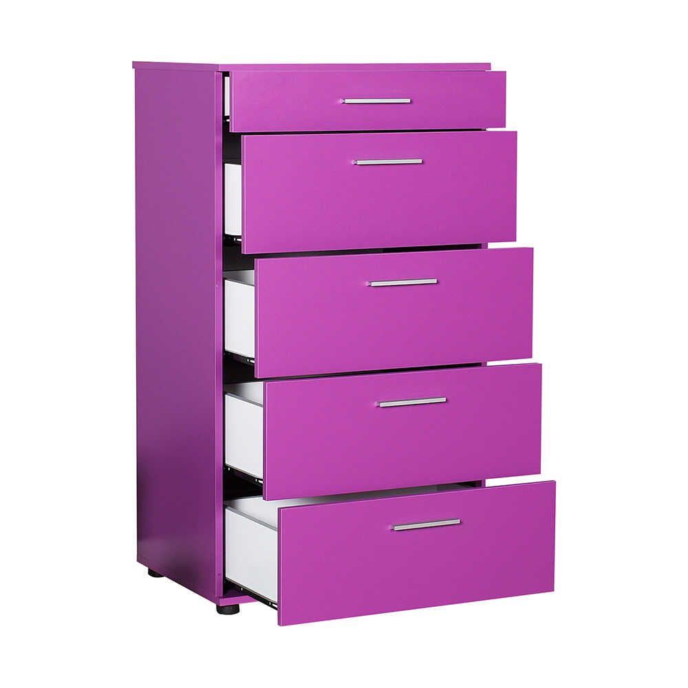 Newline Drawer Chest W/ Five Drawers Purple SFN