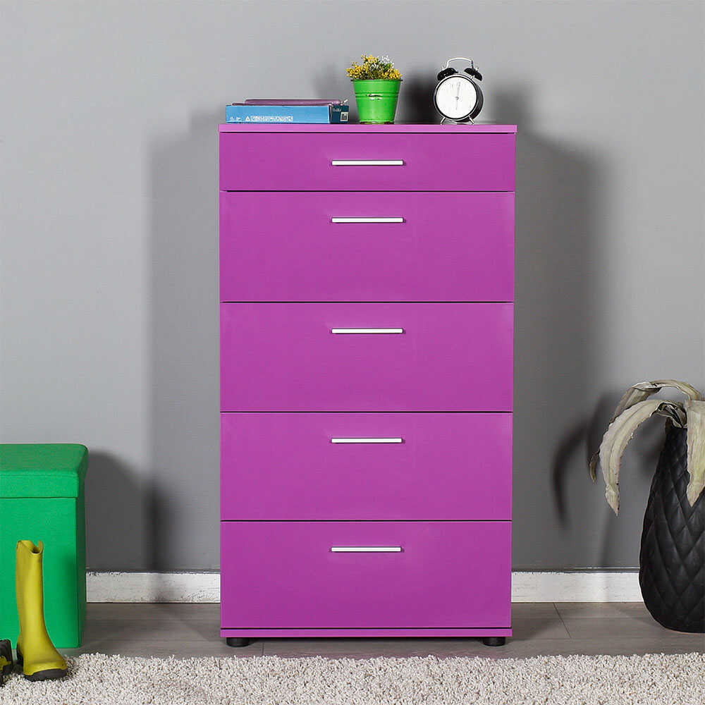 Newline Drawer Chest W/ Five Drawers Purple SFN