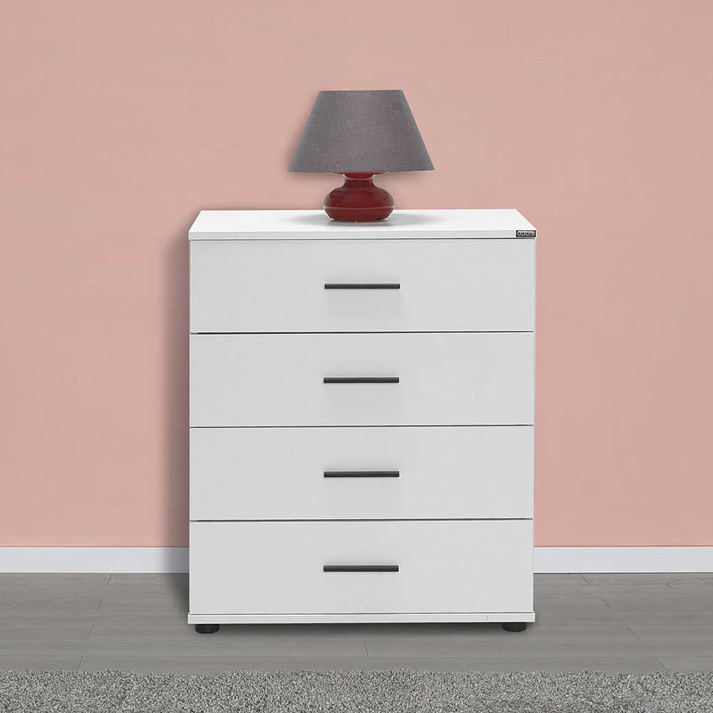 White Series Drawer Chest W/ Four Drawers White SFN