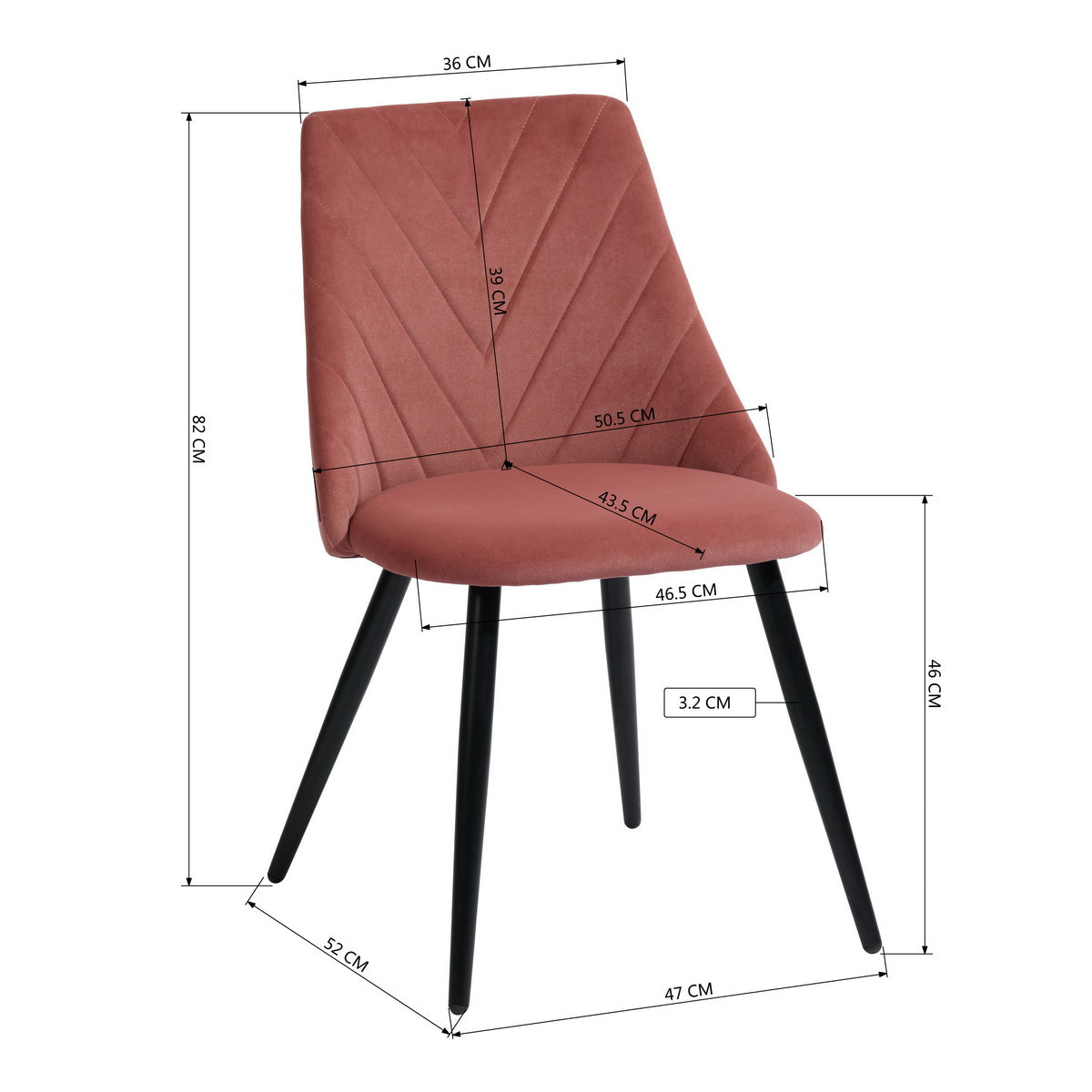 Dining Chairs Velvet Upholstered Metal Legs Smeg