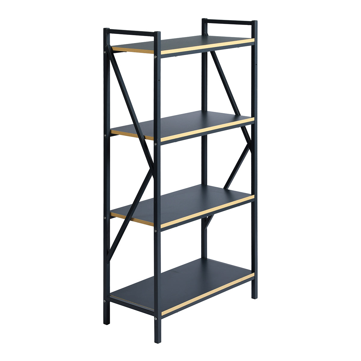 Bookcase 4 Shelves Bookshelf Storage Organizer Stark