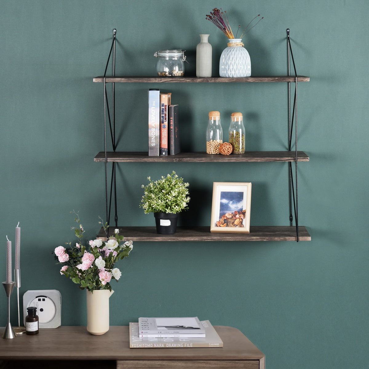 Floating Wall Shelves Decorative 3-Shelf Terzo