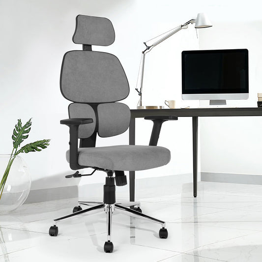 Ergonomic Fabric Office Chair Upholstery High-Back Computer Chair Tikitere