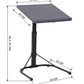 Laptop Table C Side Rolling Table Angel & Height Adjustable Bed Toucher