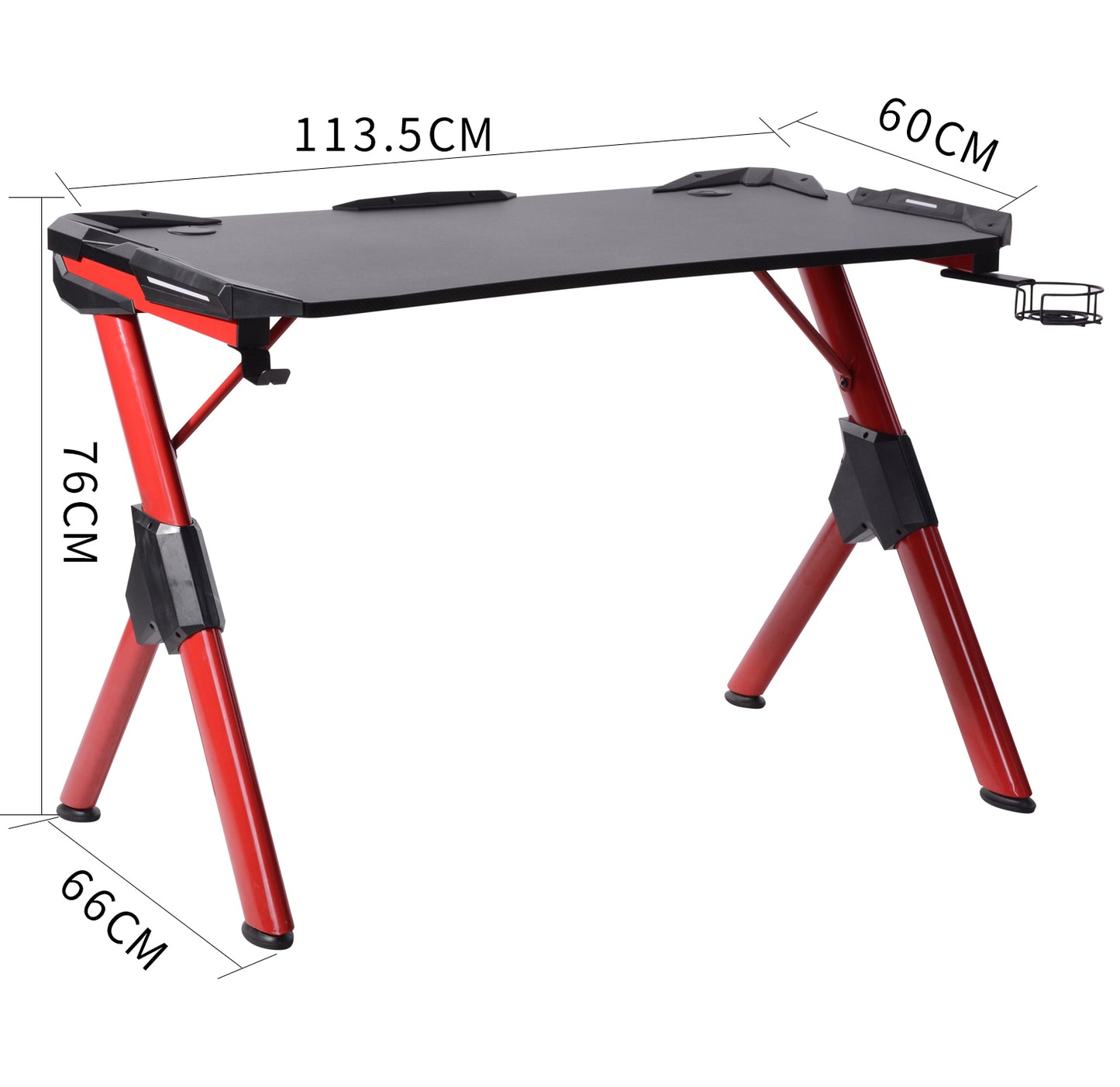 Gaming Desk K Shaped Computer Desk Office Workstation Wally