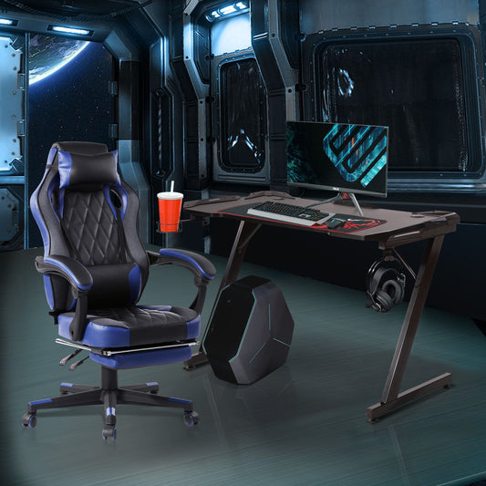 Gaming Desk K Shaped Computer Desk Office Workstation Wamer